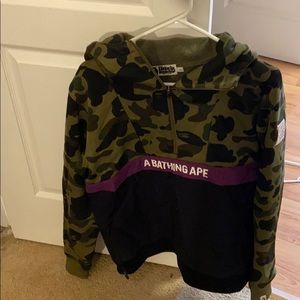 Half camo/black hoodie